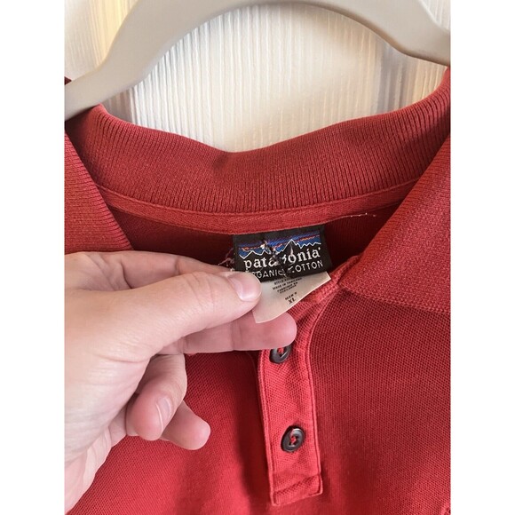 Patagonia Men's Organic Cotton Polo Shirt Red Size XL EUC Gorpcore Golf Work - Picture 3 of 6